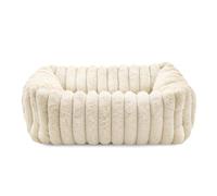 Record - Cuccia Rettangolare Comfit per cani e gatti. Lettino per animali morbido e accogliente in peluche. Misure 60 x 50 x 17h cm, Beige
