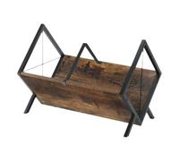 Record Display Shelf | Adjustable Vintage Brown Spacious | Wood Record