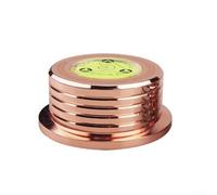 Record for Stabilizer - Morsetto per giradischi con livella a bolla per vinile LP, peso in lega di alluminio, riduce le vibrazioni, mandrino da 7 mm, oro 50 Hz