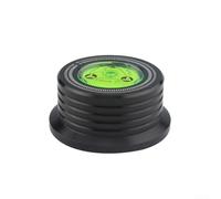 Record for stabilizer - Morsetto per giradischi con livella a bolla per vinile LP, peso in lega di alluminio, riduce le vibrazioni, mandrino da 7 mm (nero, 50 Hz)