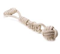 Record - Gioco per Cani in Cotone Naturale. Tirante per Cani Resistente e Perfetto per Tiro alla Fune e Riporto. Stimola la masticazione favorendo la pulizia dei denti |Tirante con palla, 38 cm