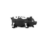 Record - Gioco per Cani in Lattice con Squeaker Horror Maiale Scheletro - Giocattolo Interattivo per Animali - Materiale Resistente - Colore Nero - Dimensione: 22 cm