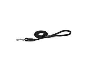Record - Guinzaglio Cane Tubolare - Realizzato in Morbido e Resistente Nylon con Dettagli in Plastica - Dotato di Moschettone in Metallo - Colore Nero - Taglia M - Ø 1,8 cm - Lunghezza 150 cm