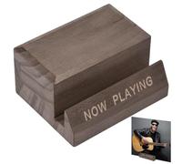 Record Holder Display Stand - Records Storage Organizer, Record Shelf Holder, Grooved Design Record Wall Display, Wooden Album Display Holder For Game Room For Desk