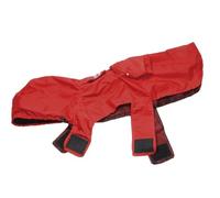 Record Impermeabile Pocket per Cani con Cappuccio Regolabile. Cappotto per cani tascabile e ripiegabile con chiusura a strappo. Giacca Antipioggia per Cani con il foro per il guinzaglio|(Rosso, XL)
