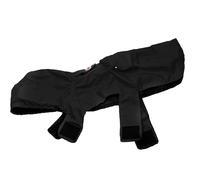 Record Impermeabile Pocket per Cani con Cappuccio Regolabile. Cappotto per cani tascabile e ripiegabile con chiusura a strappo. Giacca Antipioggia per Cani con il foro per il guinzaglio|(Nero, XXL)