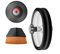 Record Label Saver - 11,6 cm 4,57in Record Cleaning Brush Kit Album Label Saver with Duster for Studio Collection Shop Apartment Music Lover Home