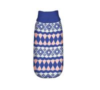 Record - Maglioncino per Cani Cervinia Blu e Rosa, Taglia XXS, Lunghezza Dorso 25cm. Maglione per Cani Realizzato a Maglia con Filati Caldi e Morbidi per un Comfort Ottimale e Stile Elegante