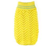 Record - Maglioncino per Cani Dolly. Maglione per cani con Lavorazione a Spighe con Collo Alto per uno Stile Romantico ed Elegante, Foro Guinzaglio e Lavabile in Lavatrice | Giallo, L