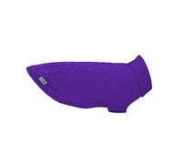 Record - Maglioncino per Cani Willy. Maglione Collo Alto, Motivo a Treccia, Foro Guinzaglio e Passagamba Elasticizzato. | Viola, XXS - Lunghezza dorso 25 cm