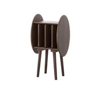 Record Mobiletto portadischi in vinile creativo da pavimento, libreria in legno, portariviste Libro dell'album(Walnut Colour)