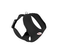 Record - Pettorina Fast Dog - Realizzata in Nylon Morbido, Flessibile e Traspirante - Aggancio per Guinzaglio in Metallo - Colore Nero - Taglia 2XS - Circonferenza 18-23 cm