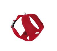 Record - Pettorina Fast Dog - Realizzata in Nylon Morbido, Flessibile e Traspirante - Aggancio per Guinzaglio in Metallo - Colore Rosso - Taglia M - Circonferenza 33-38 cm
