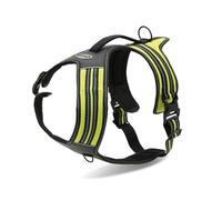Record - Pettorina per Cani Action Alpi - Colore Giallo - Taglia S - Materiale: Nylon Intrecciato con Bande Riflettenti 3M ScotchLite - Circonferenza 48-57 cm