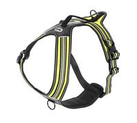 Record - Pettorina per Cani Action Alpi - Colore Giallo - Taglia XL - Materiale: Nylon Intrecciato con Bande Riflettenti 3M ScotchLite - Circonferenza 90-125 cm