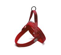 Record Pettorina per Cani Dolomiti - Colore Rosso - Taglia XL - Circonferenza 80-92 cm - Materiale: Nylon Intrecciato con Bande Riflettenti 3M ScotchLite
