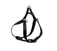 Record - Pettorina per Cani - Realizzata in Morbido Nylon - Dotata di Aggancio Rapido sul Dorso - Doppio Anello di Aggancio in Metallo - Colore Nero - Taglia XL - Circonferenza 56-81 cm