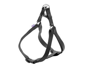 Record - Pettorina per Cani - Realizzata in Morbido Nylon - Dotata di Aggancio Rapido sul Dorso - Doppio Anello di Aggancio in Metallo - Colore Nero - Taglia XL - Circonferenza 56-81 cm