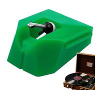 Record Player Needle, Turntable Styluss Replacement, Oval Tip Cartridge, High Fidelity Sound, Easy Installation Perfect for Home, Office, or Studio Use, 0,8 x 7 x 1,1 cm 11 g Green