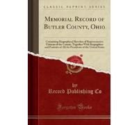 Record Publishing Co Memorial Record of Butler County, Ohio (Tascabile)