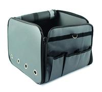Record - Seggiolino auto per cani con cinghie regolabili con tasche sterne e tappetino imbottito. Facile da montare, ripiegare e usare come trasportino. Adattabile a qualsiasi sedile | 36 x 36 x 24h