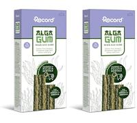 Record - Snack Dentali per Cani "Alga Gum" con Alga Laminaria e Spirulina, M,7 stick. Masticativi con Azione Antiplacca, Antitartaro e Contro l'Alitosi. Ricchi di Omega 3-6, Naturali e Gommosi