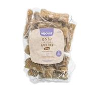 Record - Snack per Cani in Pelle Bovina, 20 Ossi Termoretratti da 8 cm. Masticativi Naturali prodotti con Essicazione Naturale di Lunga Durata