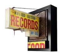Record Store - Lampada da parete retrò, decorazione da parete vintage con dischi in vinile, estetica retrò, regalo per amanti della musica, regalo per collezionisti di dischi (1)