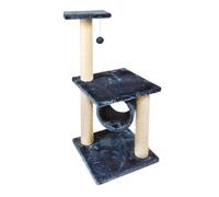 Record - Tiragraffi per Gatti Melissa - Dimensioni 51 x 51 x 86h cm - Colore Blu - Struttura su più Piani Rialzati - Stimola il tuo Gatto - Incita nei Salti e nell’Arrampicata