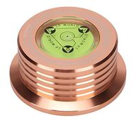 Record Weight Stabilizer Aluminum Turntable Disc Clamp with Bubble Leveling for LP Record Player 50Hz Universal Record Stabilizer for Most Turntables (Rose Gold)