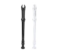 recorder, Chiave for flauto dolce soprano professionale a 8 fori in ABS, flauto lungo in sol(Black)