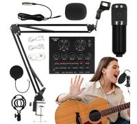 Recording Microphone Set, Professional Live Streaming Equipment, User-Friendly Streaming Kit, Condenser Microphone Set, Live Streaming Gear, Easy To Install, Use Simply For Studio, Live Streaming