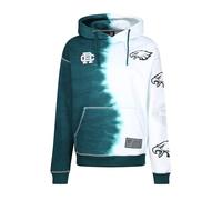 Recovered Philadelphia Eagles NFL Ink Dye Effect Verde su Cappuccio Bianco