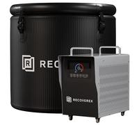 Recoverex - vasca per immersione a freddo, 88 galloni - vasca di ghiaccio resistente per gli atleti, refrigeratore portatile ad immersione a freddo con kit di trattamento dell'acqua, terapia ad