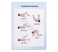 Recovery Poster Mom Guide Canvas Print Study Room Wall-Art | Gentle abdominal engagement without straining tissues (Unframed,12x18inch(30x45cm))