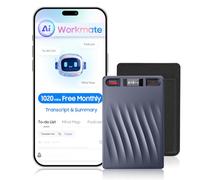 RECPOINT Registratore vocale AI, AI Note Taker con controllo APP e trascrizione e riepilogo, 150 lingue, cancellazione del rumore, 64 GB di memoria, dispositivo di presa Pocket Note Pro per riunioni