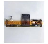 REcsdza mensole da parete, Portariviste cestino portaoggetti libri giornali mensola da parete sospesa(Gold,60x16x10cm)