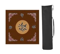 REcsdza piano da tavolo da poker, Mahjong table mat Tabletop Game Mats(Brown,85x85cm (33.46x33.46in))