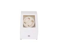 Rectangle Mute Automatic Double Watch Winder Wooden Automatic Rotation Watch Winder Storage Case Display Box White