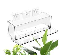 Rectangular Con Bandeja - Estantes Acrílicos Colgantes Para Ventanas | Jardinera Alféizar Maceta Para Cactus | Maceta De Interior Con Orificio De Drenaje, Jardinera Rectangular Para Suculentas, Ideale