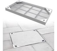 Rectangular Hidden Manhole Cover And Frame, Replacemnt Sewage Cover Flush Mount, 304 Stainless Steel Septic Tank Lid, for Pavement/Driveway(30x35cm)