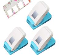 Rectangular Postage Stamp Punch, stamp paper punch, Lever Action Craft Punch, for Paper Crafting Scrapbooking DIY Card Making Arts Crafts Supplies (3PCS)