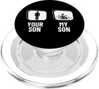 Recumbent Bike Your Son My Son Mom - Bicicletta reclinata divertente PopSockets PopGrip per MagSafe