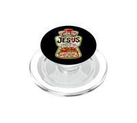 Recuperare il ritardo con Gesù Christian Ketchup Pun Meme Detto divertente PopSockets PopGrip per MagSafe