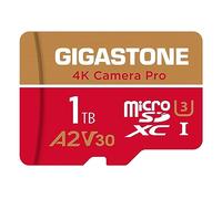 【Recupero dati gratuito per 5 anni】GIGASTONE scheda di memoria 1 TB 4K Camera Pro, Specialmente per GoPro Drone Switch, Velocità 100 MB/s. per video 4K, A2 U3 V30 Scheda Micro SDXC con Adattatore SD.