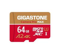 Recupero dati per 5 anni: scheda micro SD GIGASTONE da 64 GB, fotocamera Pro Max, compatibile con GoPro, Dash Cam, DJI, Drone, telecamera di sicurezza, velocit? fino a 100 MB/s, microSDXC UHS-I A2 4K