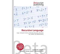 Recursive Language: Logic, Computer Science, Chomsky Hierarchy, Recursive Set, Subset, Set (Mathematics)