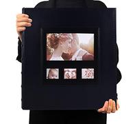 RECUTMS Album Fotografico 10x15 Tasche per 600 Foto Con Copertina in Pelle - per Laurea, Viaggio di Famiglia E Amici (Blu)