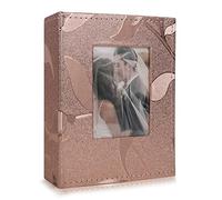 RECUTMS Album fotografico 6x4 100 tasche capacità foto copertina in pelle premium 6x4 album fotografico matrimonio bambino famiglia viaggio piccolo album fotografico libro