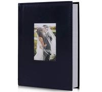 RECUTMS Album fotografico con 300 tasche, 10,2 x 15,2 cm, con inserto interno in carta e copertina in pelle PU, per San Valentino, Natale, vacanze, regalo commemorativo (blu)